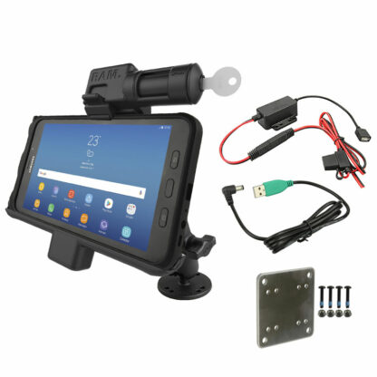 RAM® Key-Lock Powered Mount for Samsung Tab Active2 with Backing Plate