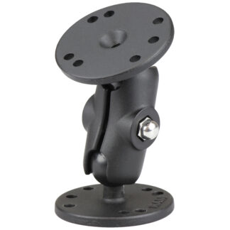 RAM® Universal Double Ball Mount with Two Round Plates without Knobs