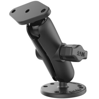 RAM® Universal Drill-Down Double Ball Mount with Diamond 2-Hole Plate