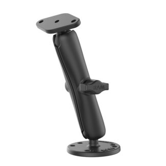 RAM® Universal Drill-Down Double Ball Mount with Diamond 2-Hole Plate