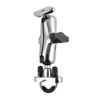 RAM® Chrome Handlebar U-Bolt Mount with Double Socket Arm