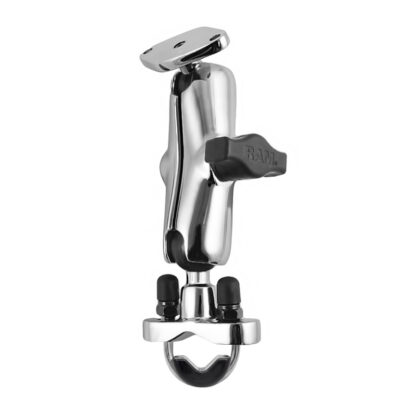 RAM® Chrome Handlebar U-Bolt Mount with Double Socket Arm