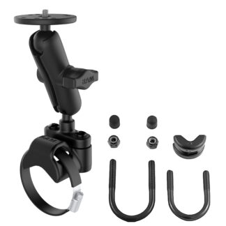 RAM® ATV/UTV Double Ball Rail Mount with Round Plate & 1/4"-20 Stud