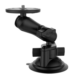 RAM® Twist-Lock™ Suction Cup Mount with Round Plate & 1/4"-20 Stud