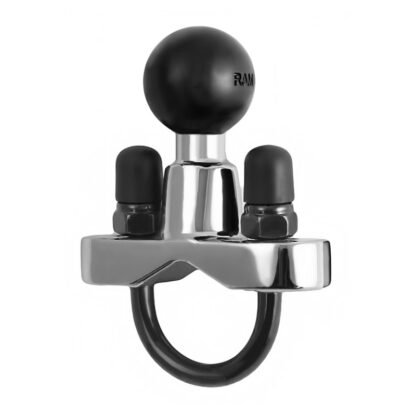 RAM® Chrome Handlebar U-Bolt Base for Rails 0.5" to 1" in Diameter