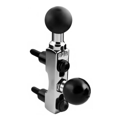 RAM® Chrome Motorcycle Brake/Clutch Reservoir Double Ball Base