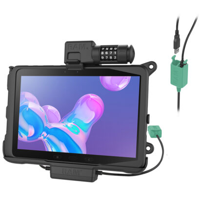 RAM® Power + Dual USB Data Combo-Locking Cradle for Tab Active Pro