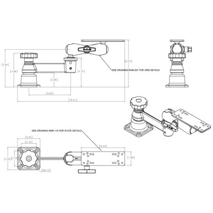 RAM® Horizontal Swing Arm with Double Ball Mount - Bild 3