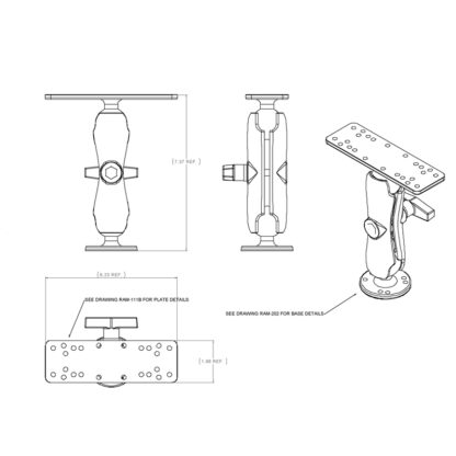 RAM® Universal Marine Electronic Mount - Bild 3