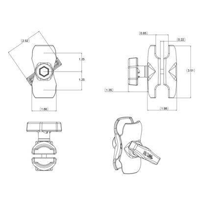 RAM® Double Socket Arm - Bild 3
