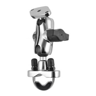 RAM® Chrome Handlebar U-Bolt Mount with Double Socket Arm
