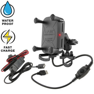 RAM® Tough-Charge™ Waterproof Wireless Charging Motorcycle Mount