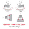 RAM® Twist-Lock™ Suction Cup Mount for Garmin nuvi 300 + More - Bild 3