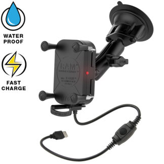 RAM® Tough-Charge™ Waterproof Wireless Charging Suction Cup Mount