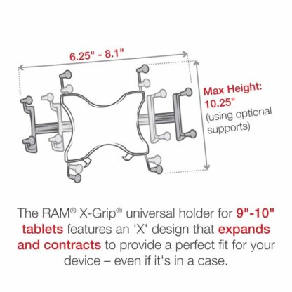RAM® X-Grip® with RAM® Twist-Lock™ Dual Suction and Backing Plate - Bild 3