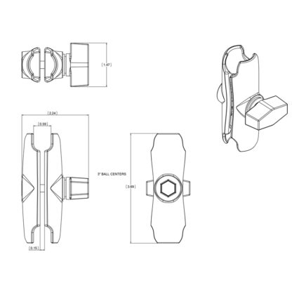 RAM® Double Socket Arm - Bild 4