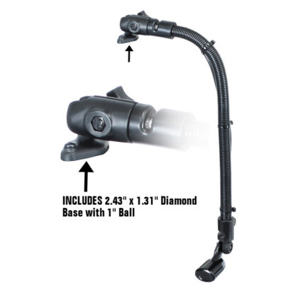 RAM® Transducer Mount with 18" Aluminum Rod and Diamond Base - Bild 2