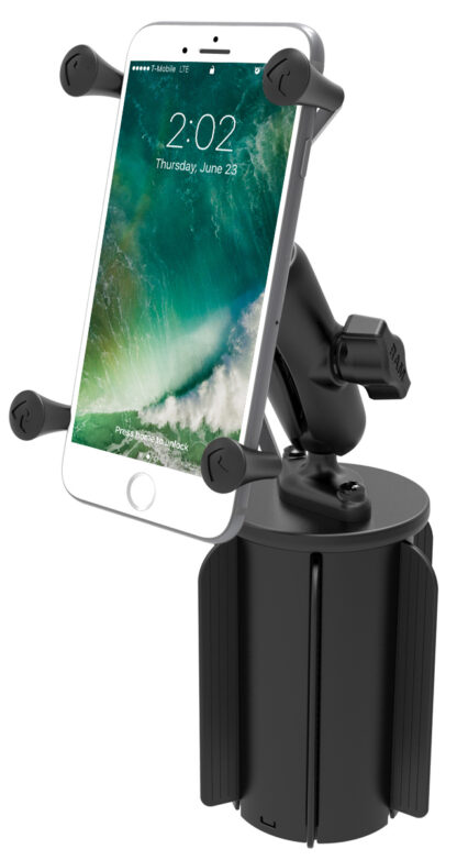 RAM® X-Grip® Large Phone Mount with RAM-A-CAN™ II Cup Holder Base