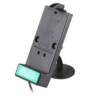 GDS® Powered Phone Dock with RAM® Lil Buddy™ Adhesive Dash Mount