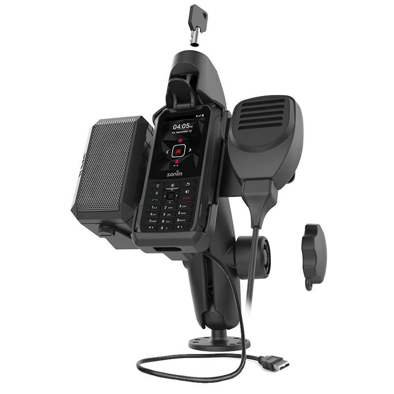 RAM® Double Ball Mount for Sonim XP5s with Speaker & Hardwire Bundle