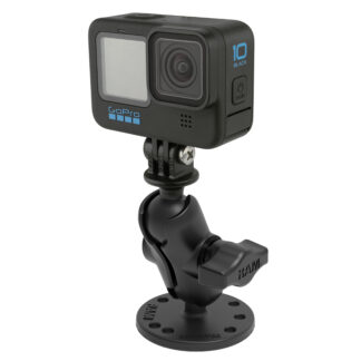 RAM® Drill-Down Double Ball Mount with Universal Action Camera Adapter