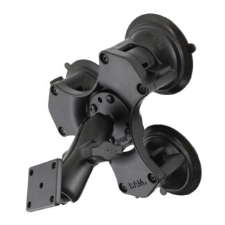 RAM® Twist-Lock™ Triple Suction Cup Mount with Rectangle AMPS Plate