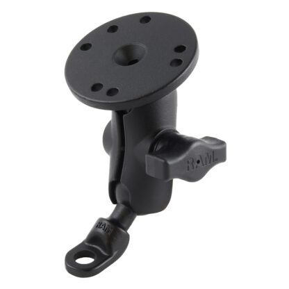 RAM® 9mm Angled Bolt Head Adapter Mount with Round Plate - Short