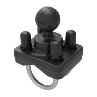 RAM® Double U-Bolt Ball Base for 1" - 1.25" Rails - B Size