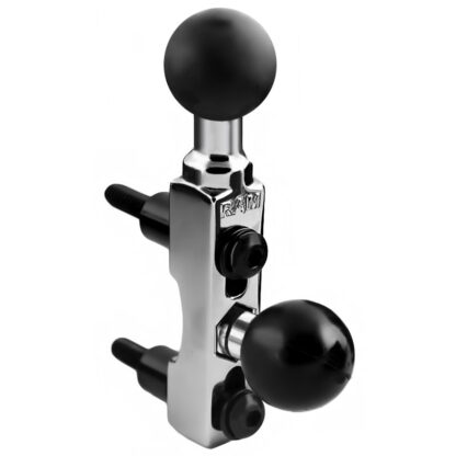 RAM® Chrome Motorcycle Brake/Clutch Reservoir Double Ball Base