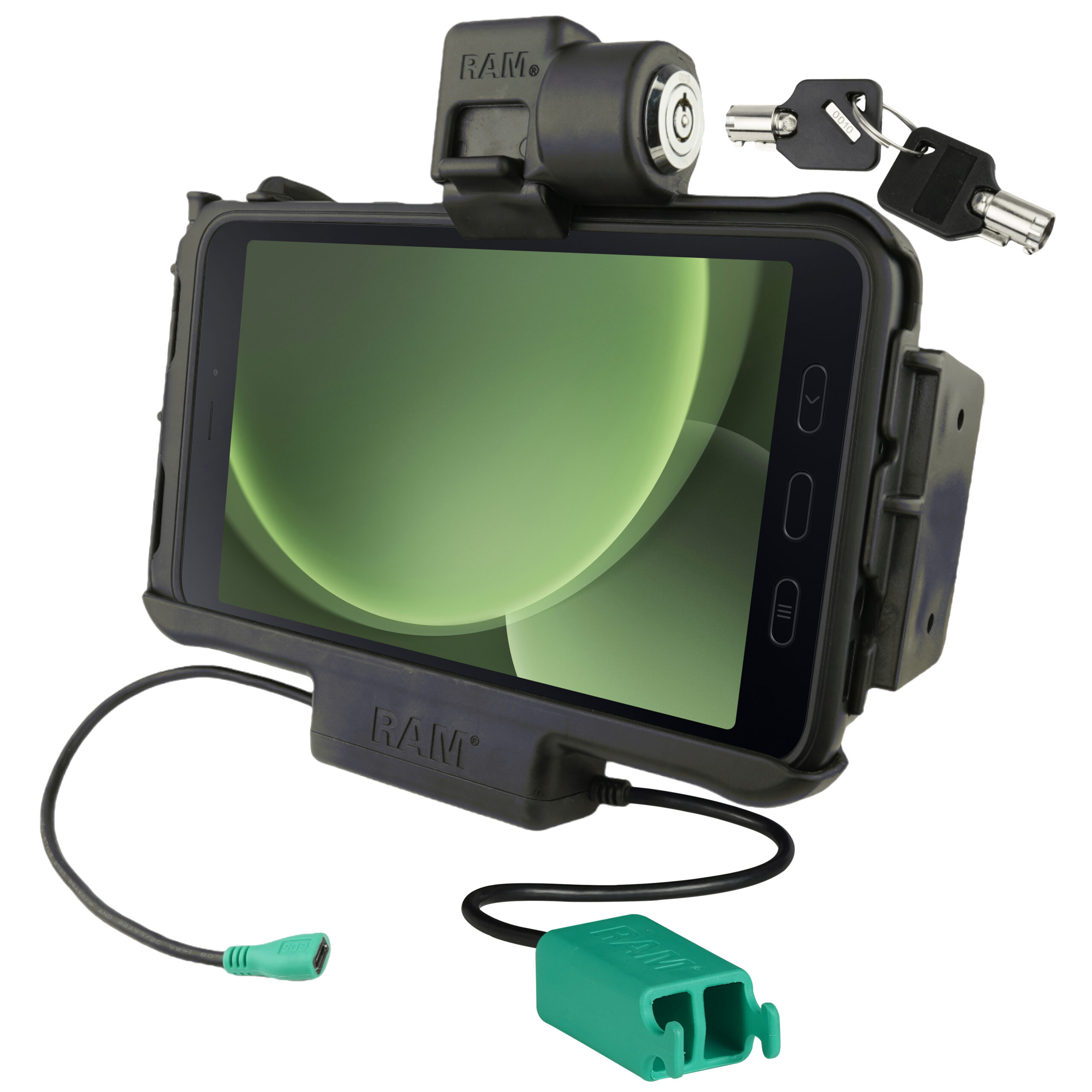RAM® Locking Modular Power + Dual USB Dock for Tab Active3