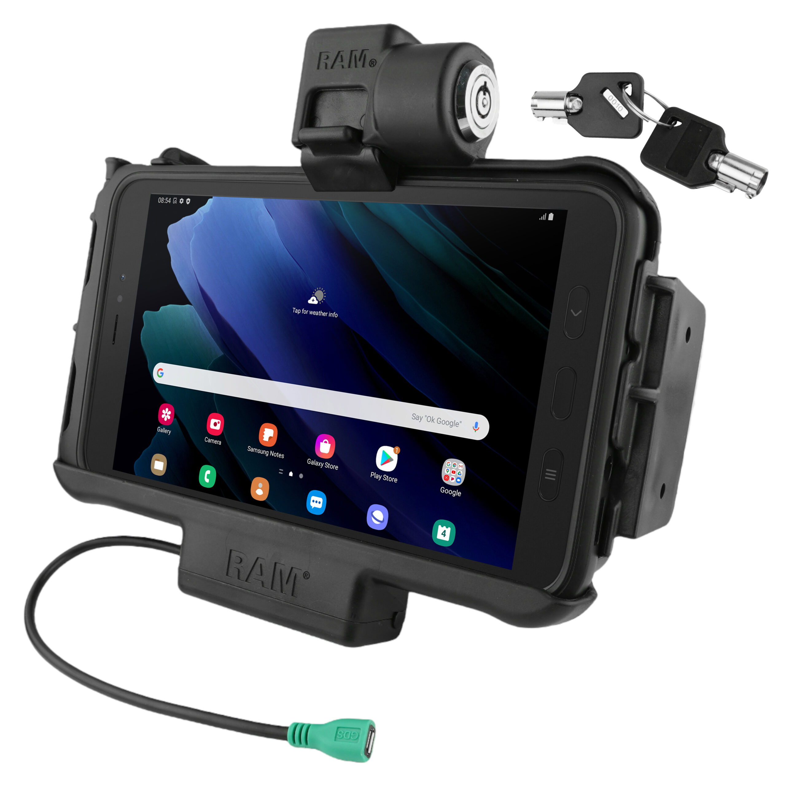 RAM® Locking Modular Powered Dock for Samsung Tab Active3