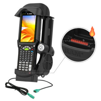 RAM® Locking Powered Dock + Single USB-A for Zebra MC9300 - Heated Pins