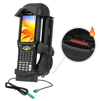 RAM® Powered Dock + Single USB-A for Zebra MC9300 - Heated Pins