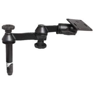 RAM® 4" Upper Pole with Double Swing Arms & 75x75mm VESA Plate
