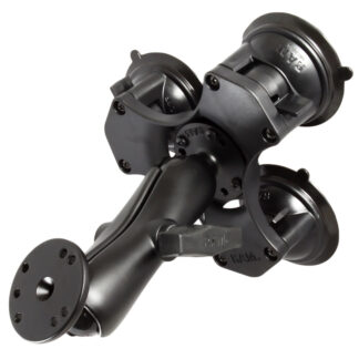 RAM® Twist-Lock™ Triple Suction Cup Mount with Round Plate