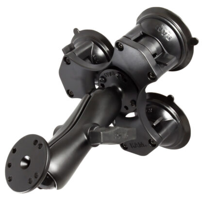 RAM® Twist-Lock™ Triple Suction Cup Mount with Round Plate