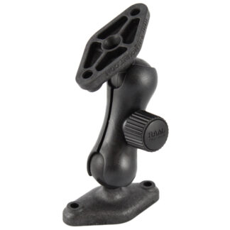 RAM® Low Profile Composite Double Ball Mount with Two Diamond Plates