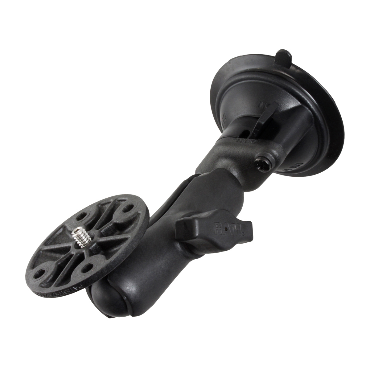 RAM® Twist-Lock™ Composite Suction Mount with Round Plate & 1/4"-20 Stud