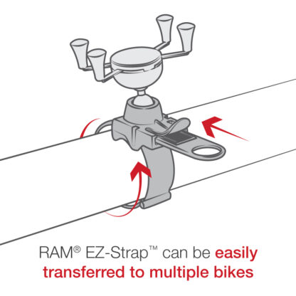 RAM® X-Grip® Phone Mount with RAM® EZ-Strap™ Rail Mount - Bild 9